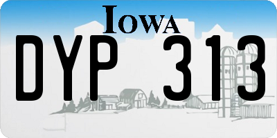 IA license plate DYP313