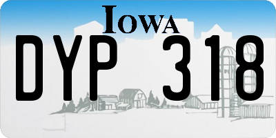 IA license plate DYP318