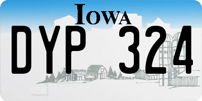 IA license plate DYP324