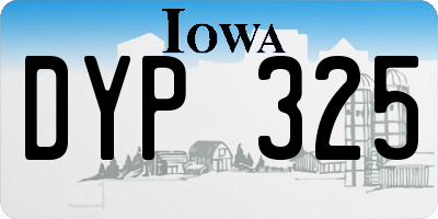 IA license plate DYP325