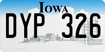 IA license plate DYP326