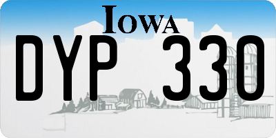 IA license plate DYP330
