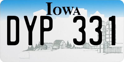 IA license plate DYP331