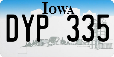 IA license plate DYP335