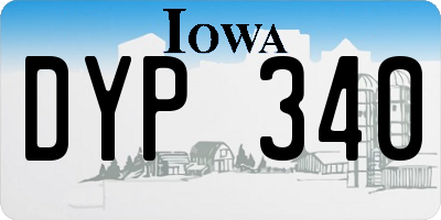 IA license plate DYP340