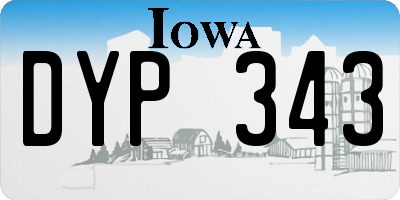 IA license plate DYP343
