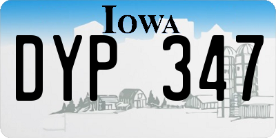 IA license plate DYP347
