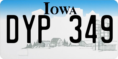 IA license plate DYP349
