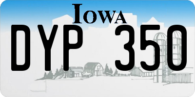 IA license plate DYP350