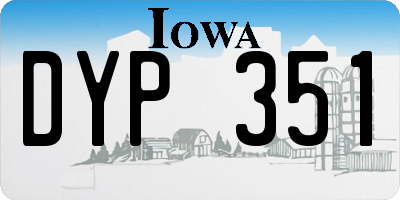 IA license plate DYP351
