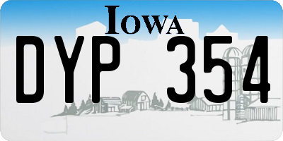 IA license plate DYP354