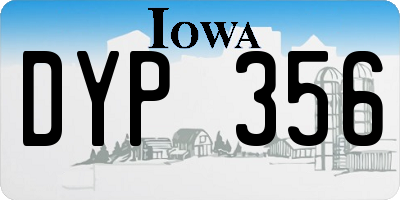 IA license plate DYP356
