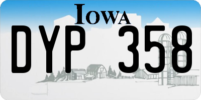 IA license plate DYP358