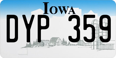 IA license plate DYP359