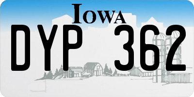 IA license plate DYP362