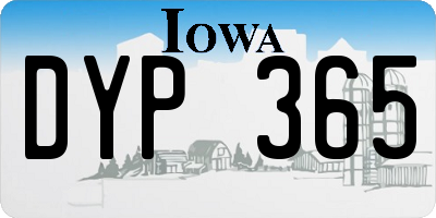 IA license plate DYP365