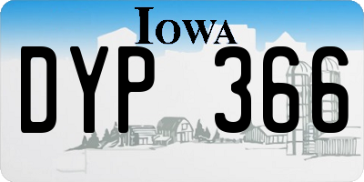 IA license plate DYP366