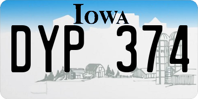 IA license plate DYP374