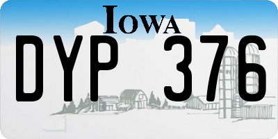 IA license plate DYP376