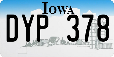 IA license plate DYP378