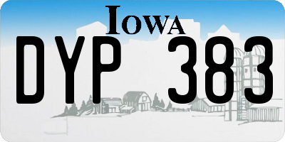 IA license plate DYP383
