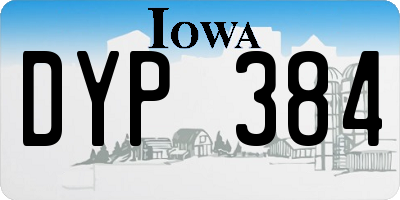 IA license plate DYP384