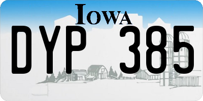 IA license plate DYP385