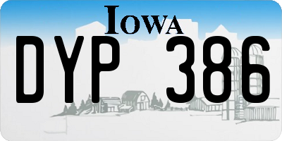 IA license plate DYP386