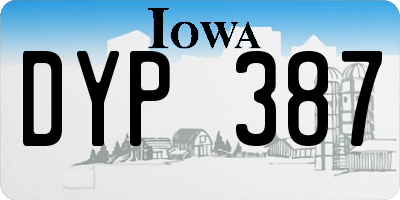 IA license plate DYP387