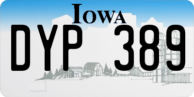 IA license plate DYP389