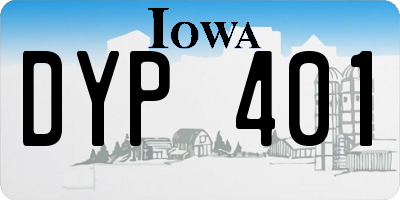 IA license plate DYP401