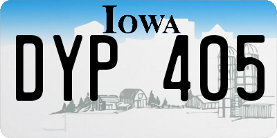 IA license plate DYP405