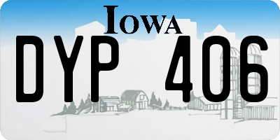 IA license plate DYP406