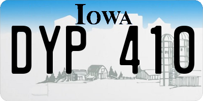 IA license plate DYP410