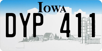 IA license plate DYP411