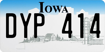 IA license plate DYP414