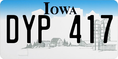 IA license plate DYP417
