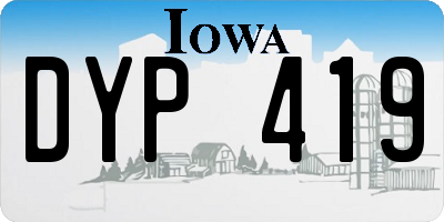 IA license plate DYP419