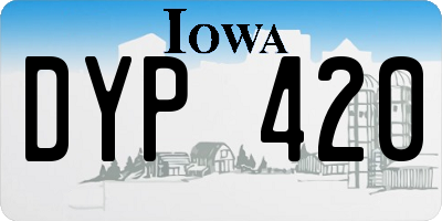 IA license plate DYP420