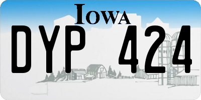 IA license plate DYP424