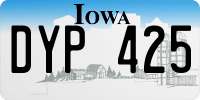 IA license plate DYP425