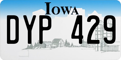 IA license plate DYP429