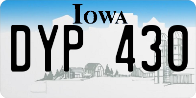 IA license plate DYP430