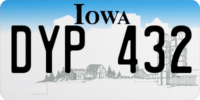 IA license plate DYP432