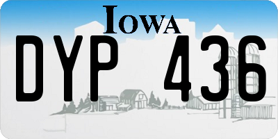IA license plate DYP436