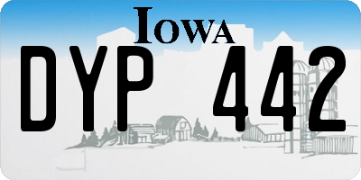 IA license plate DYP442