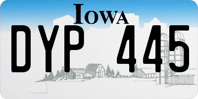 IA license plate DYP445