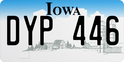 IA license plate DYP446