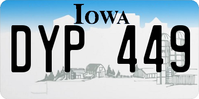 IA license plate DYP449