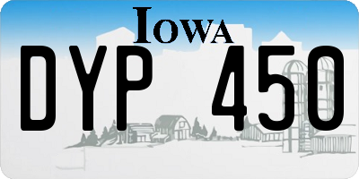 IA license plate DYP450